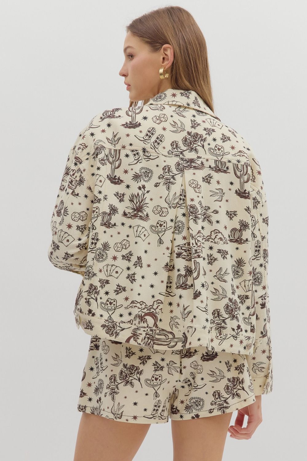 Western Denim Relaxed Jacket By Entro