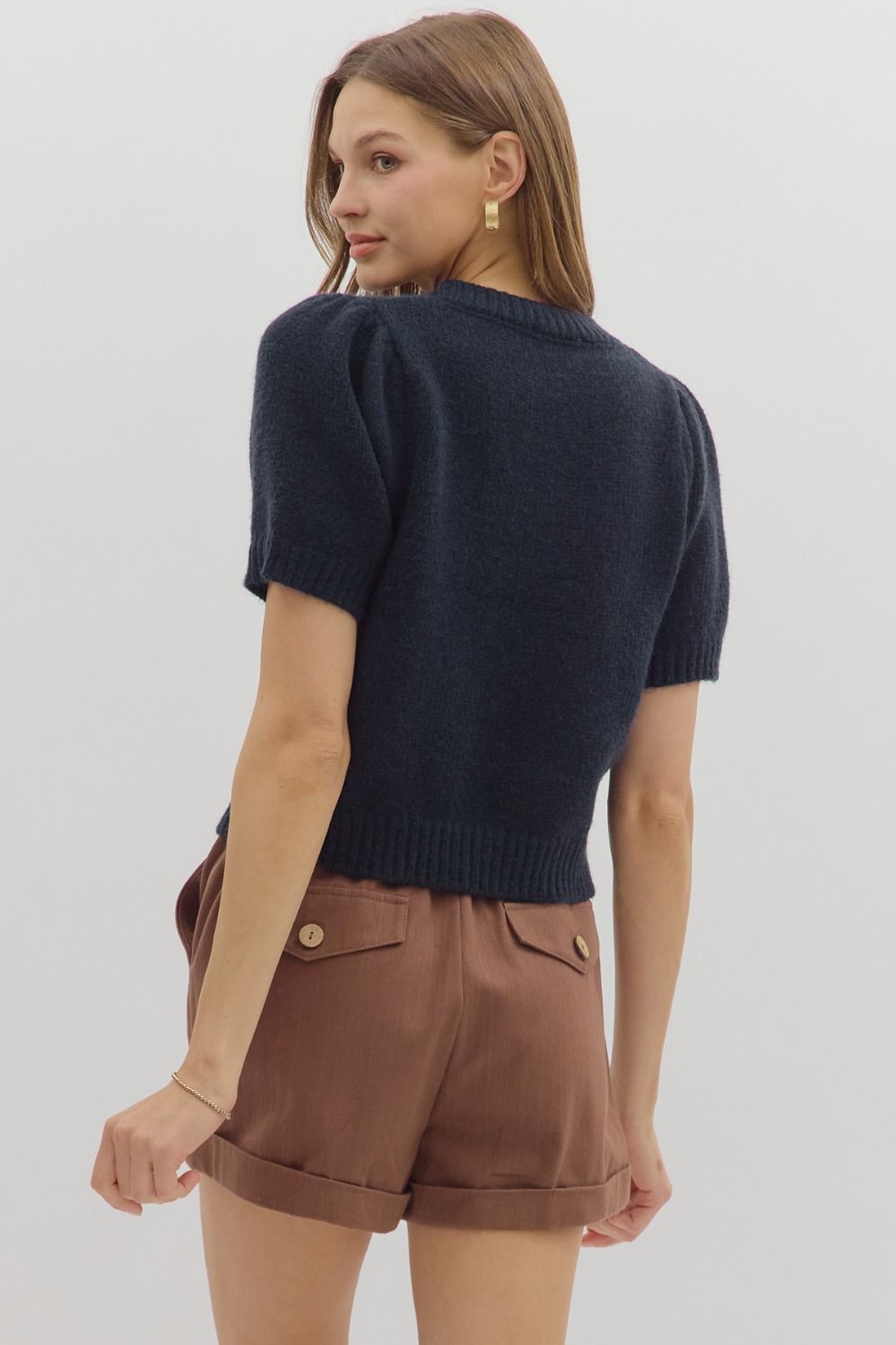 Teddy Bear Sweater Top By Entro