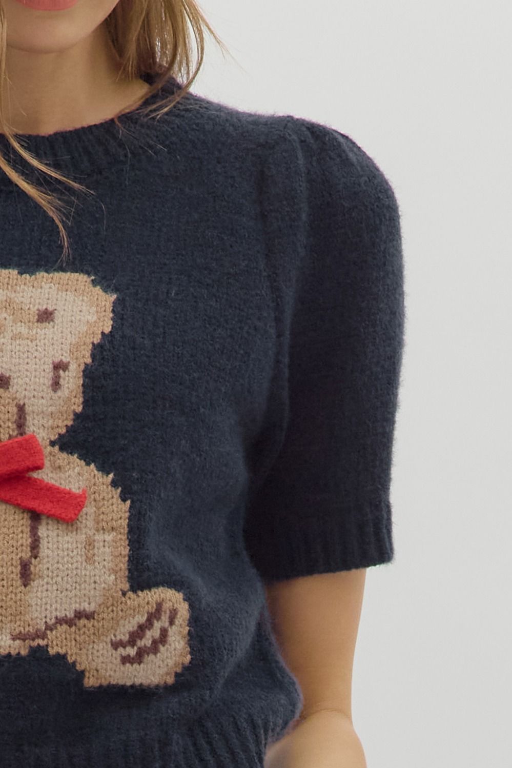 Teddy Bear Sweater Top By Entro