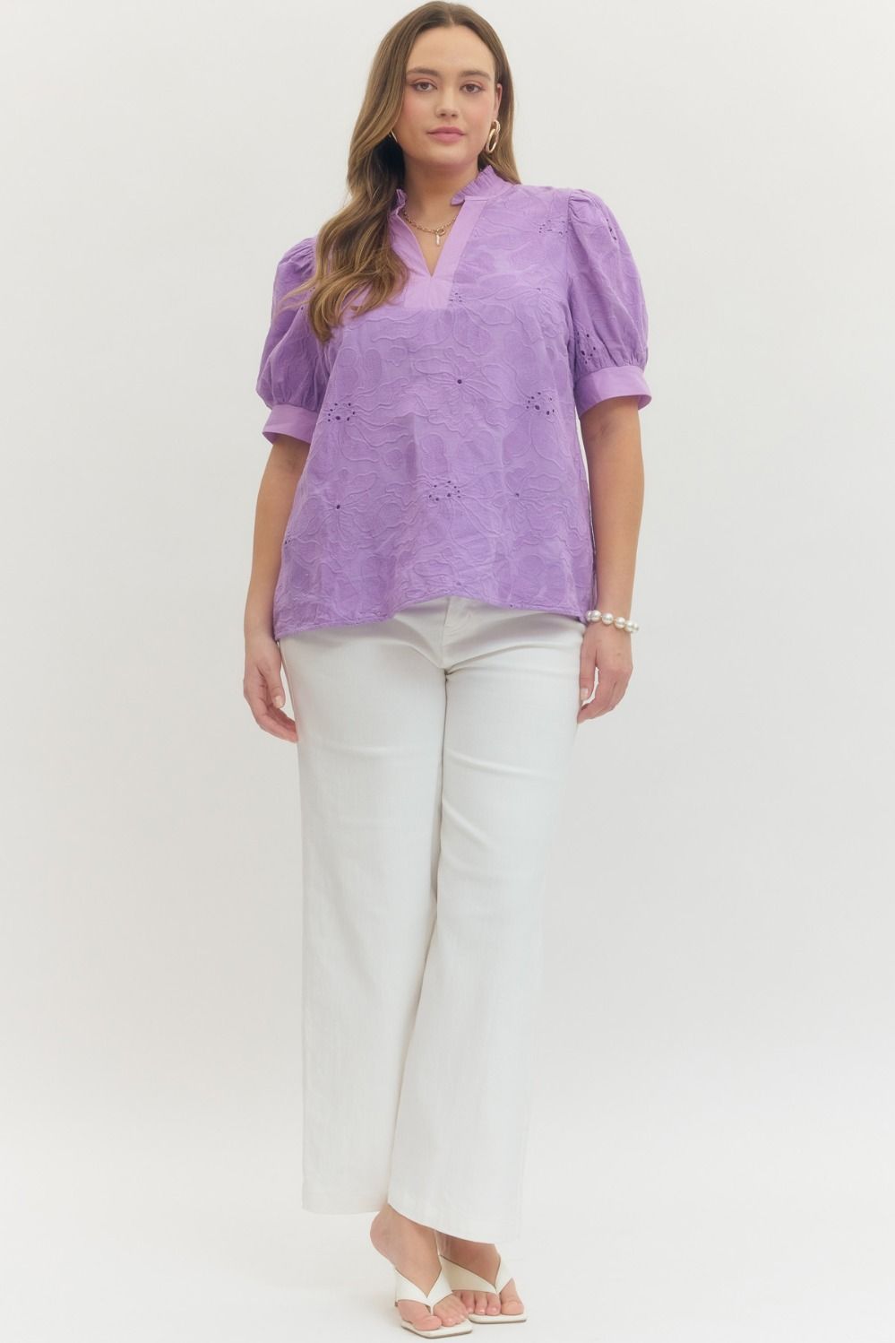 CURVE Lavender Butterfly Bloom Top By Entro