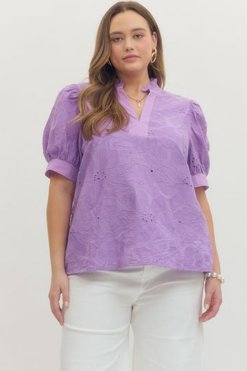 CURVE Lavender Butterfly Bloom Top By Entro
