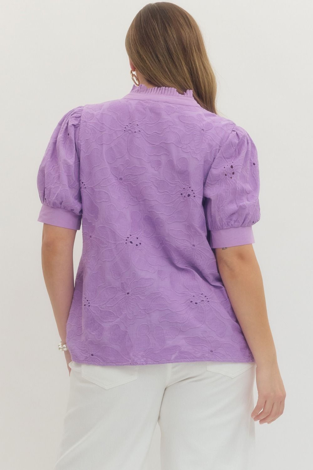 CURVE Lavender Butterfly Bloom Top By Entro