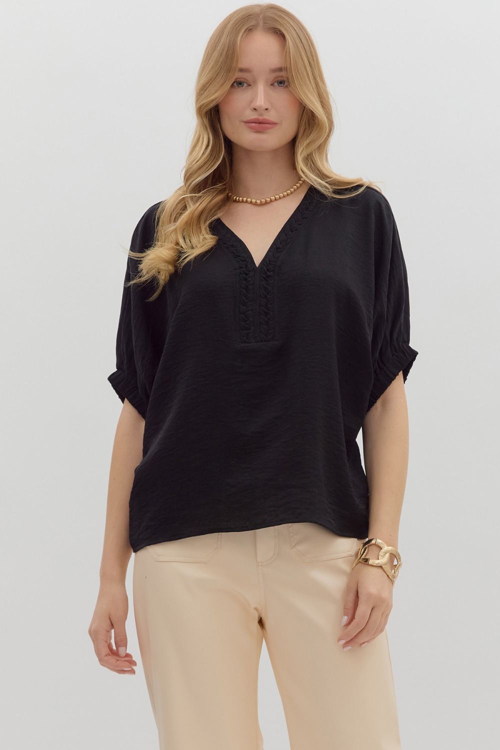 Trenza Detail Dolman Top By Entro