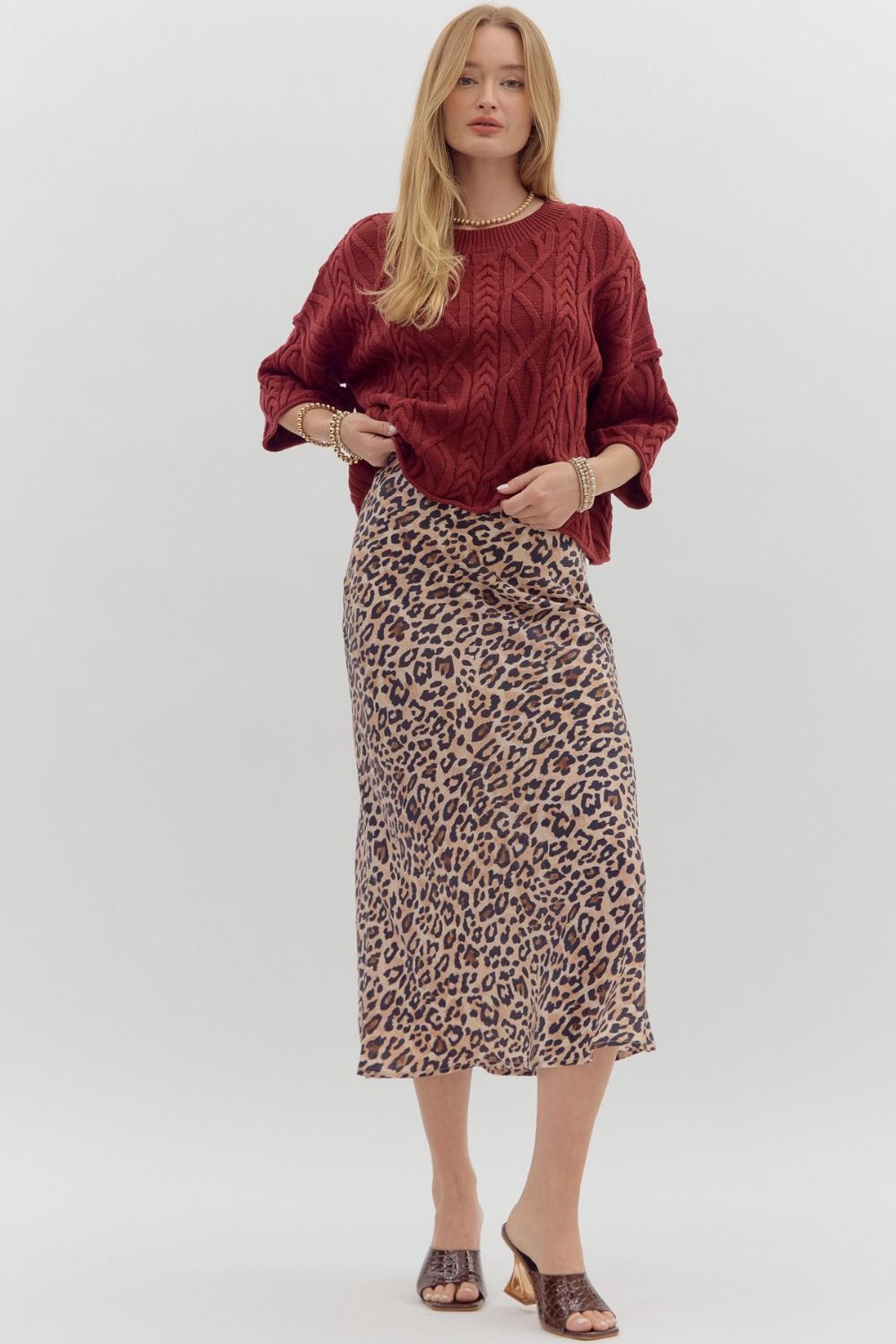 R/D 3/4 Sleeve Pullover Knit Sweater By Entro