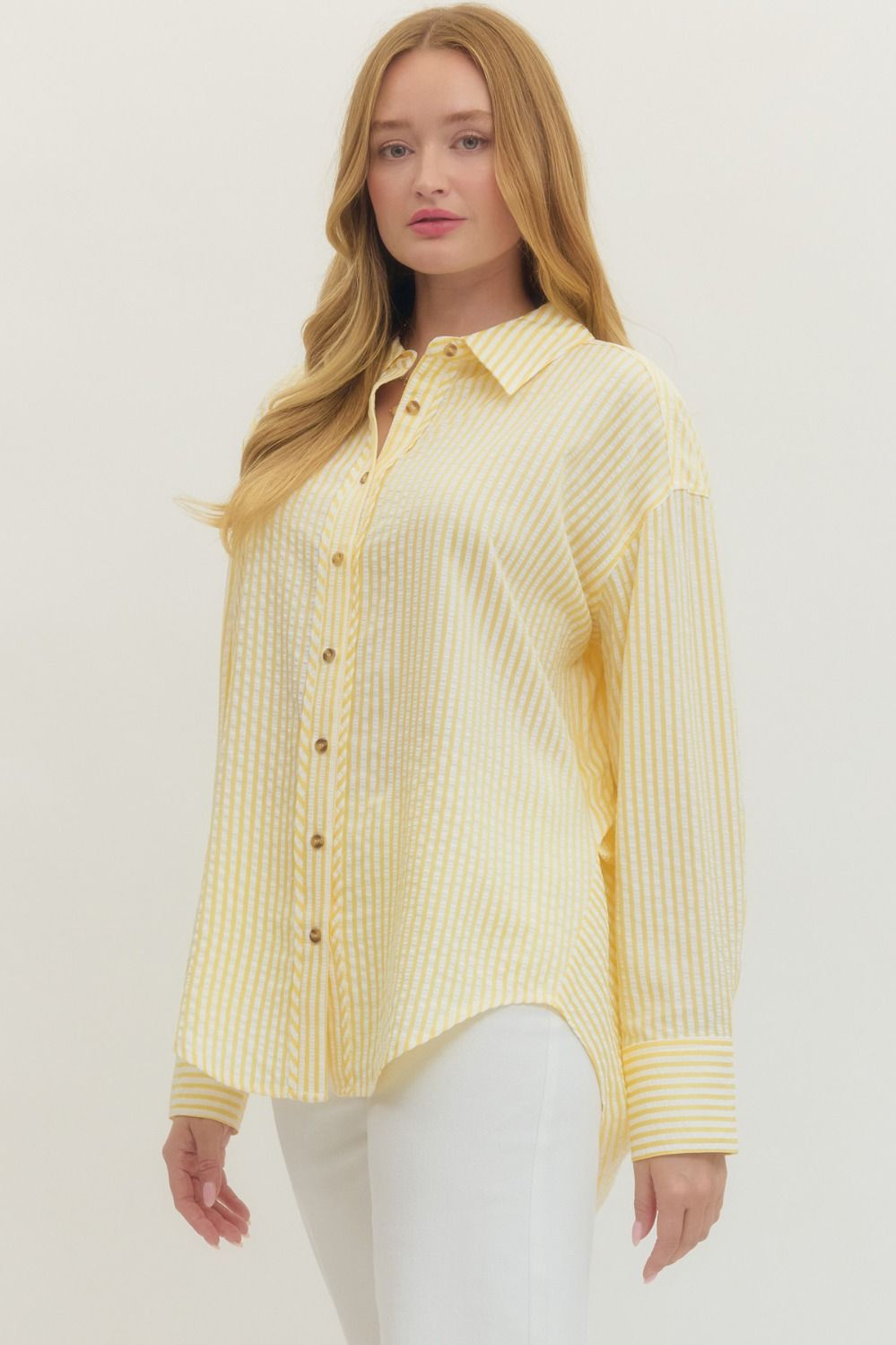 Salt & Sunshine Striped Button Down By Entro