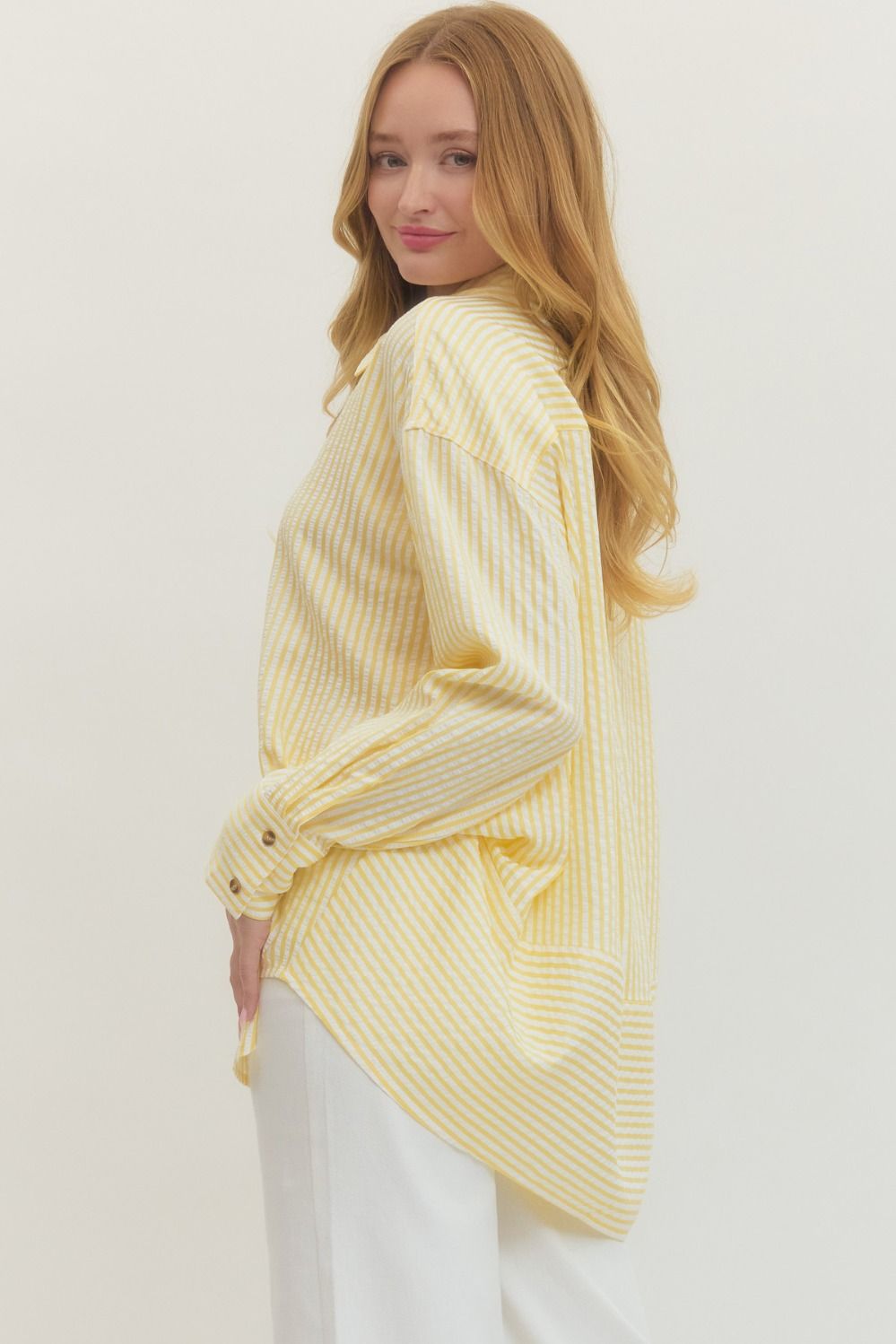 Salt & Sunshine Striped Button Down By Entro