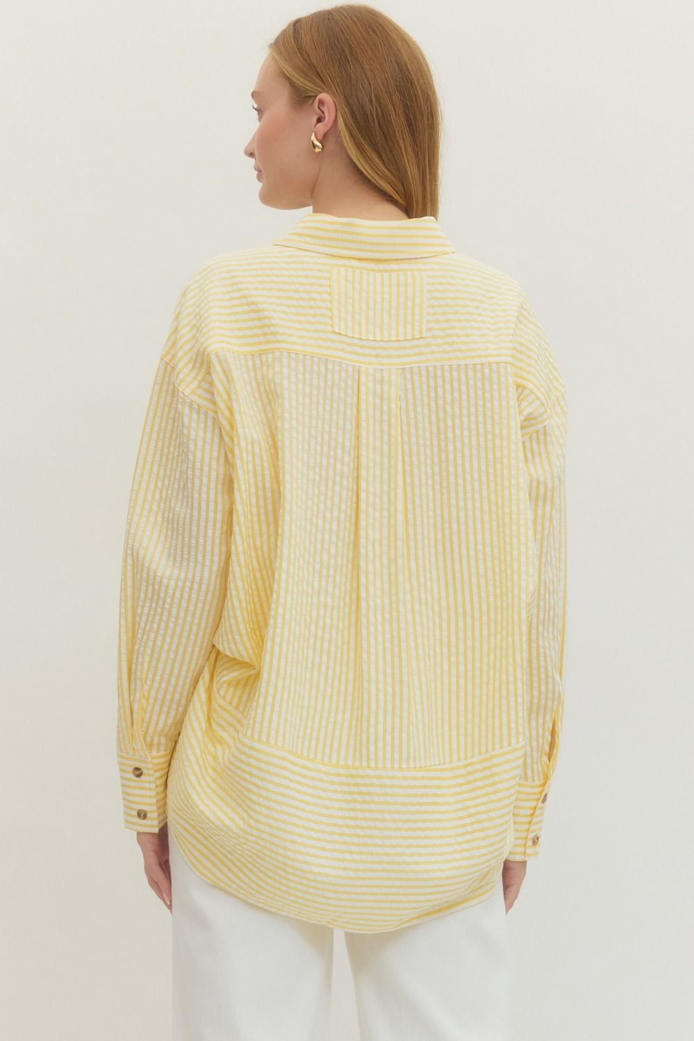 Salt & Sunshine Striped Button Down By Entro