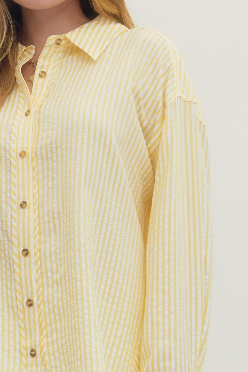 Salt & Sunshine Striped Button Down By Entro