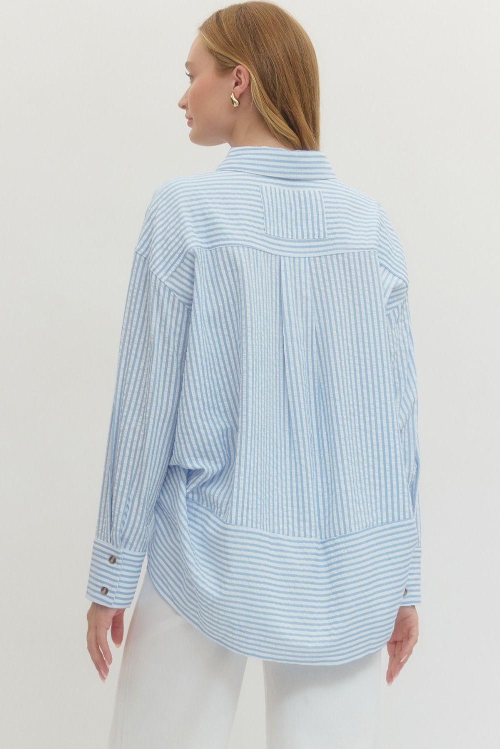 Salt & Sunshine Striped Button Down By Entro