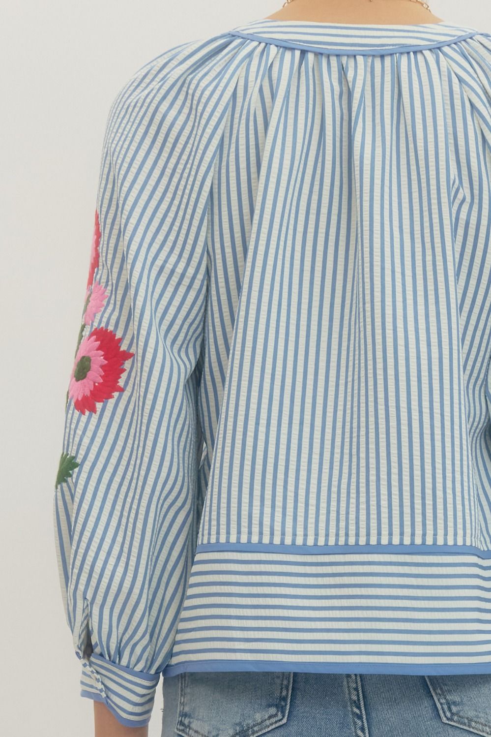 Botanical Bloom Sleeve Blouse By Entro