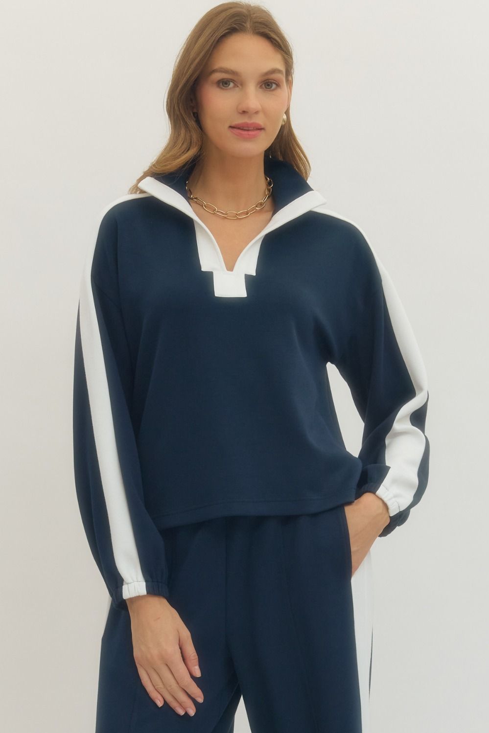 Destination Chic Color block Shirt By Entro