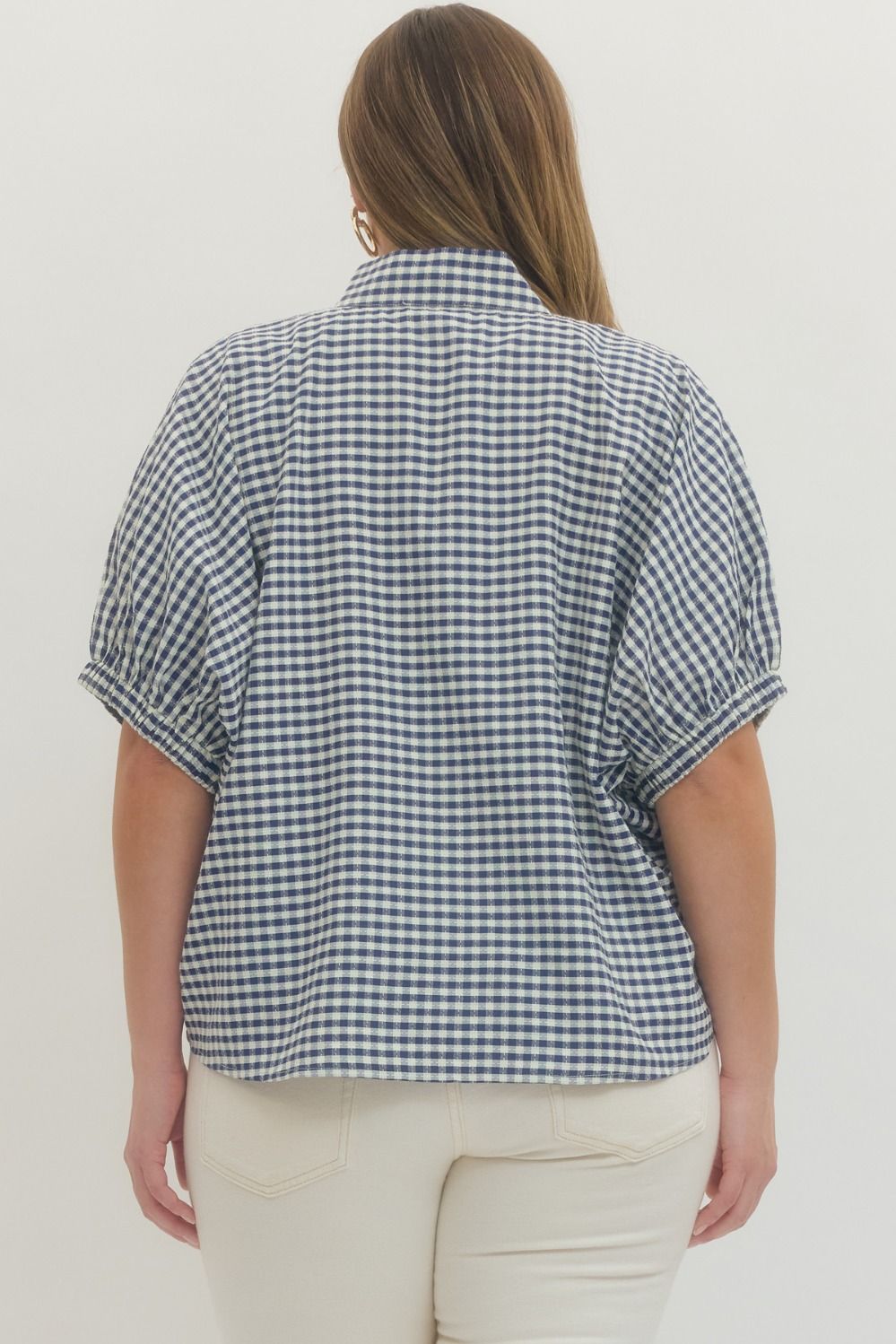 CURVE Sunday Picnic Gingham Blouse By Entro
