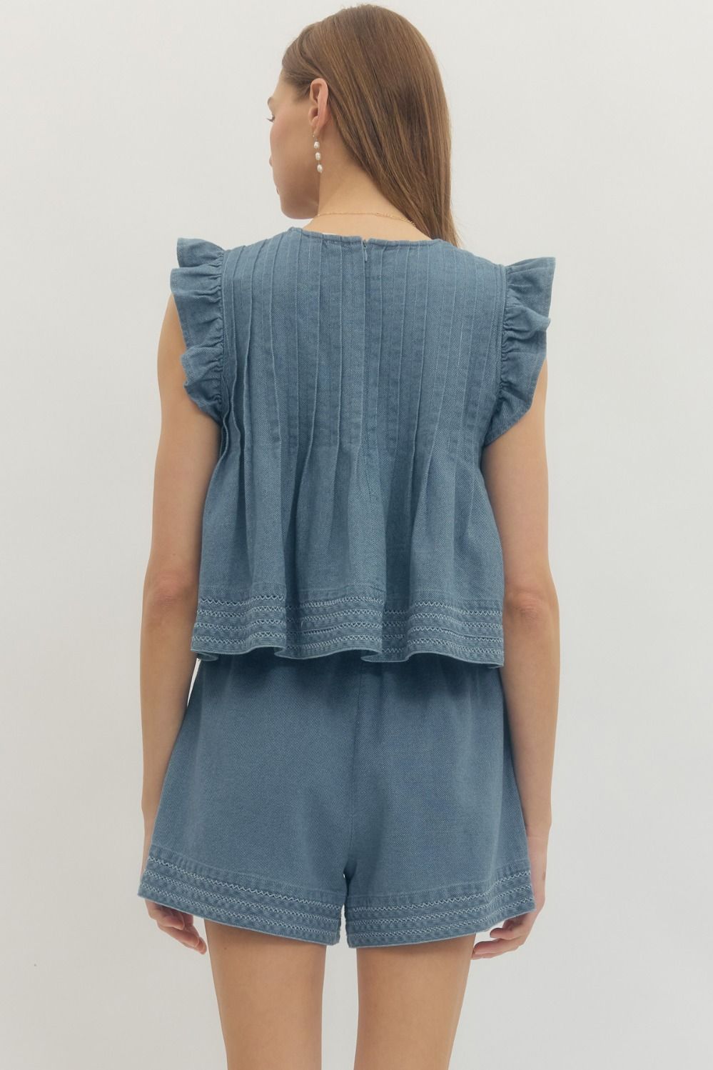 Easy Charm Denim Top By Entro