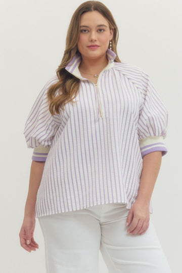 CURVE Violet Charm Blouse By Entro