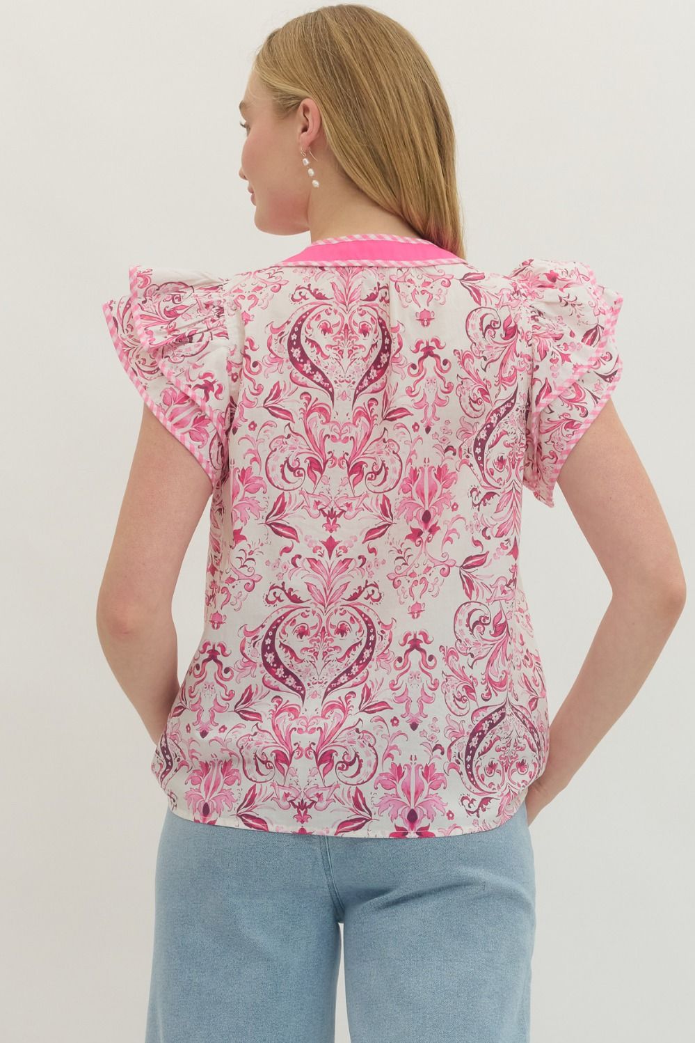 Pink Porcelain Darling Top By Entro