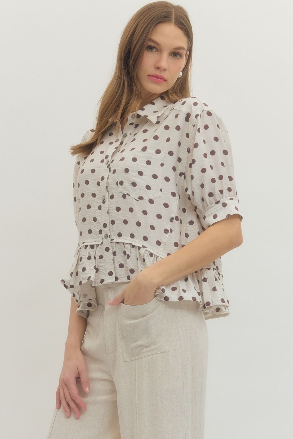 Dot About It Blouse By Entro