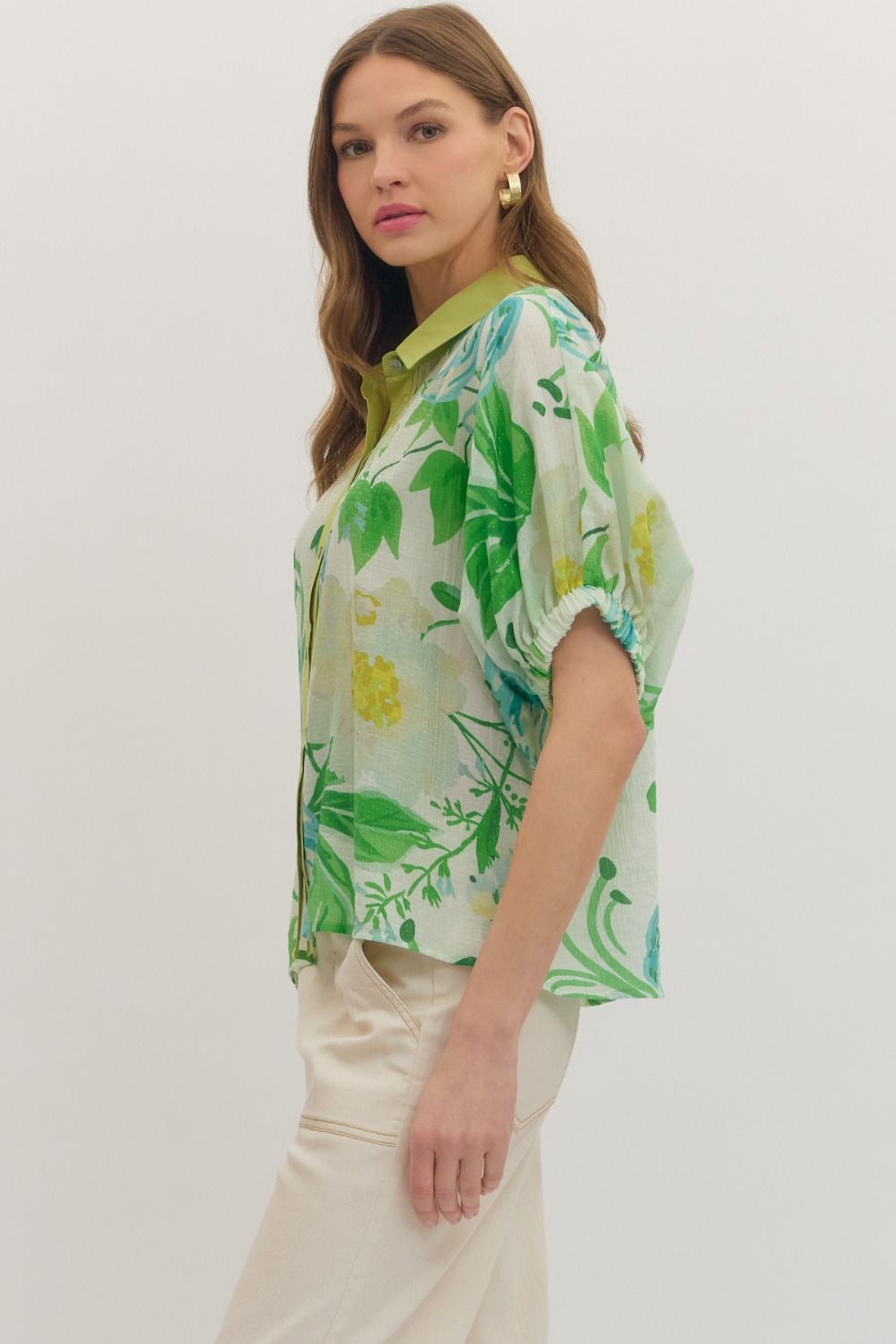 Palm Breeze Botanical Top By Entro