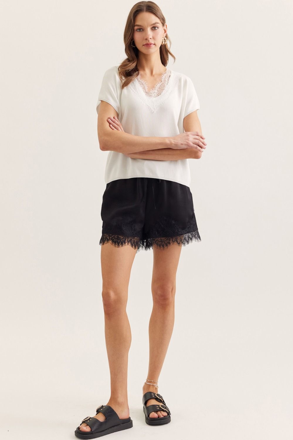 Lace & Lovely Knit Top By Entro