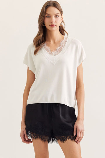 Lace & Lovely Knit Top By Entro