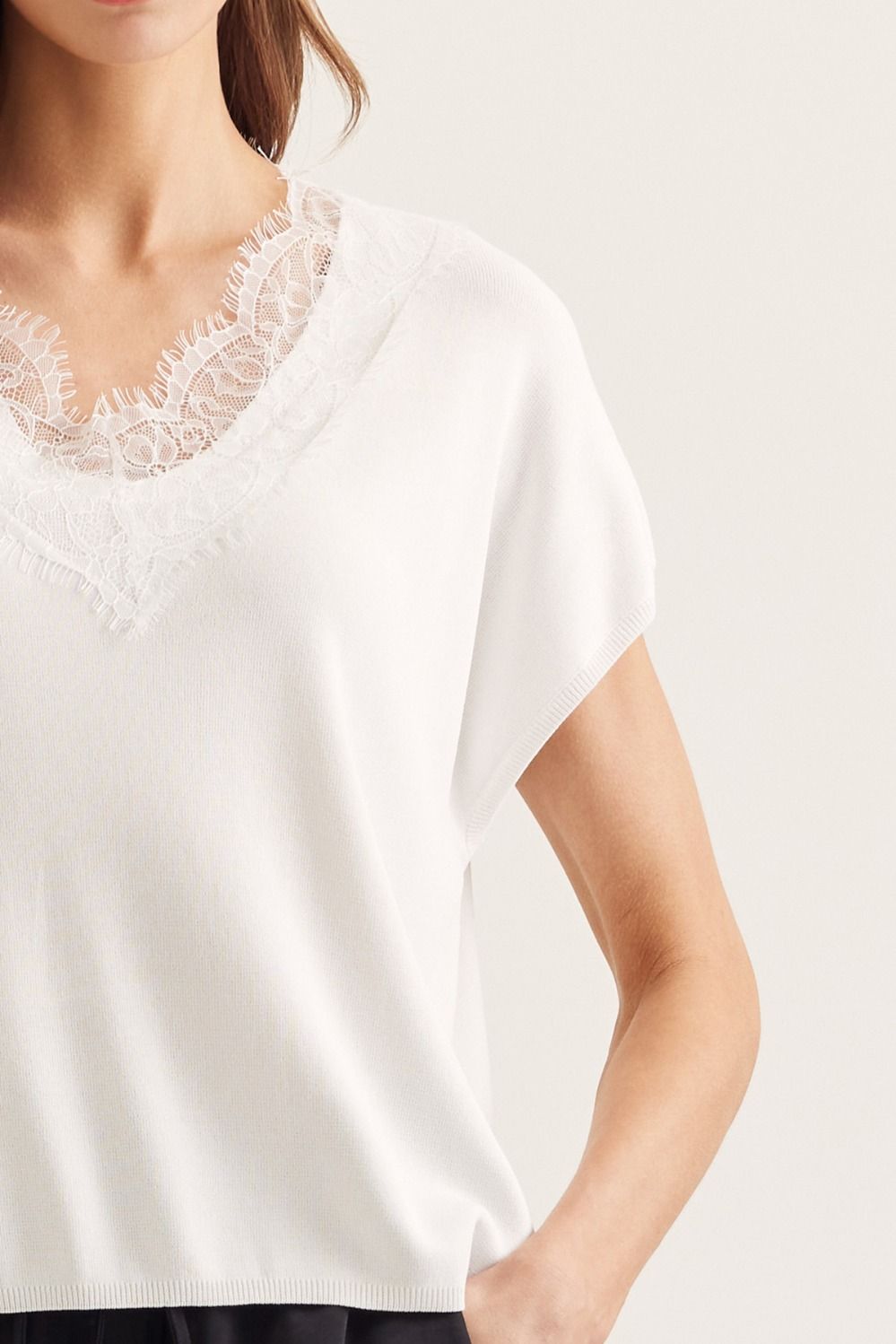Lace & Lovely Knit Top By Entro