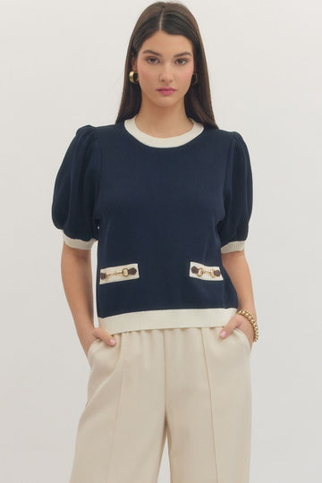 Hampton Heiress Knit Top By Entro