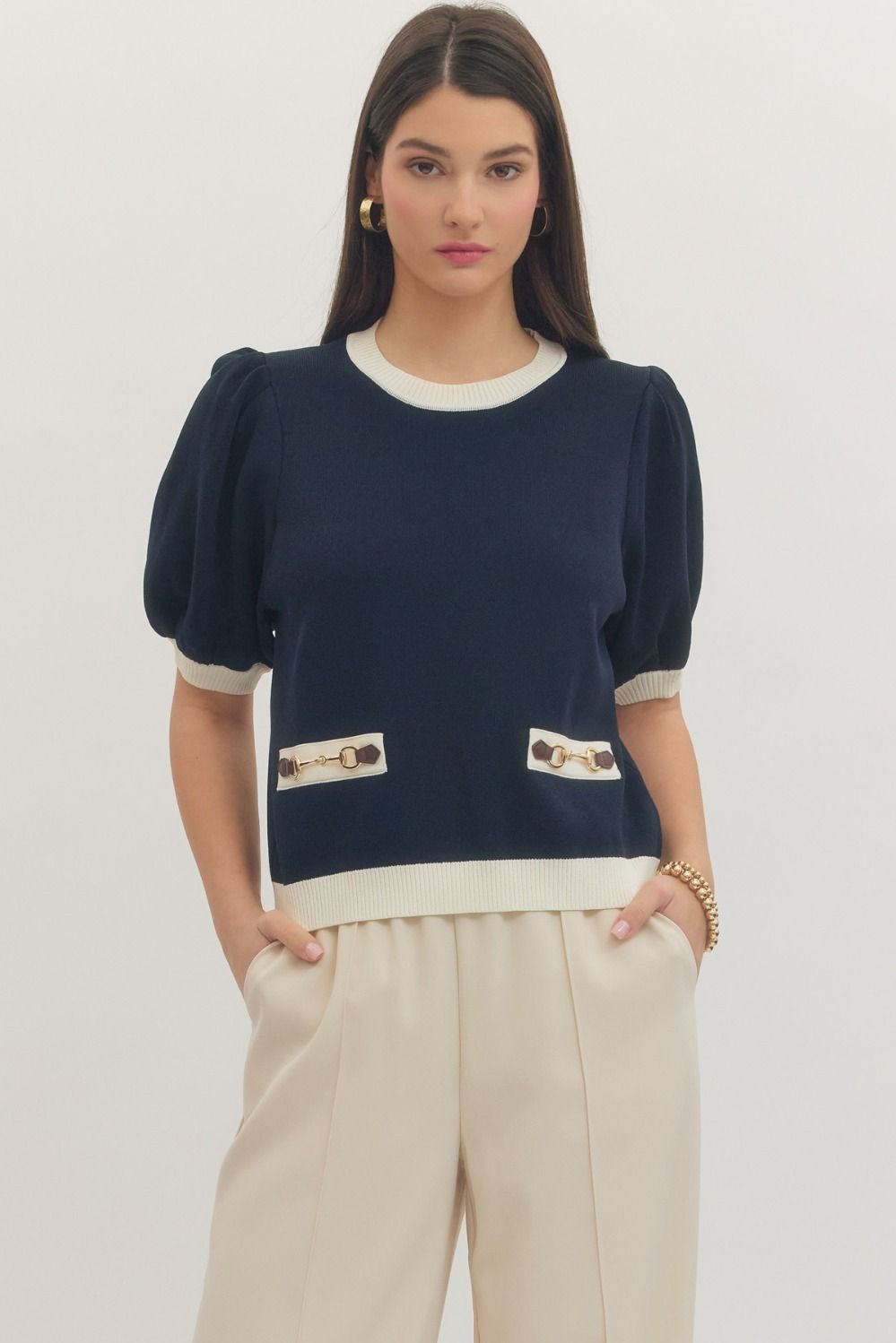 Hampton Heiress Knit Top By Entro