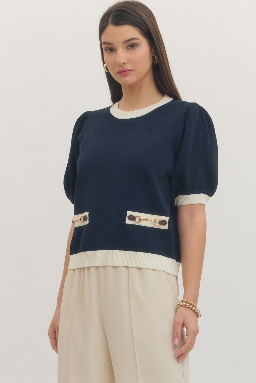 Hampton Heiress Knit Top By Entro
