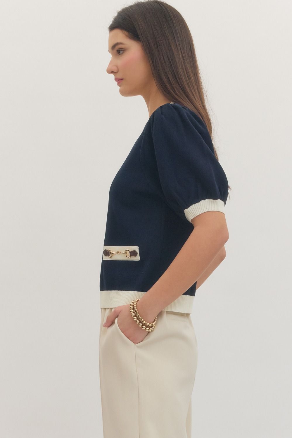 Hampton Heiress Knit Top By Entro