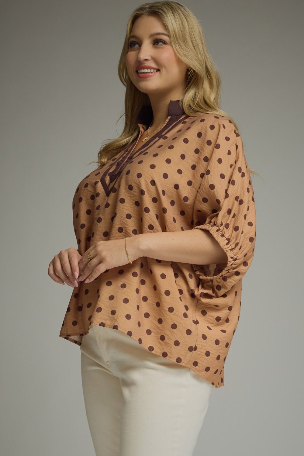 Women's top with polka dots 