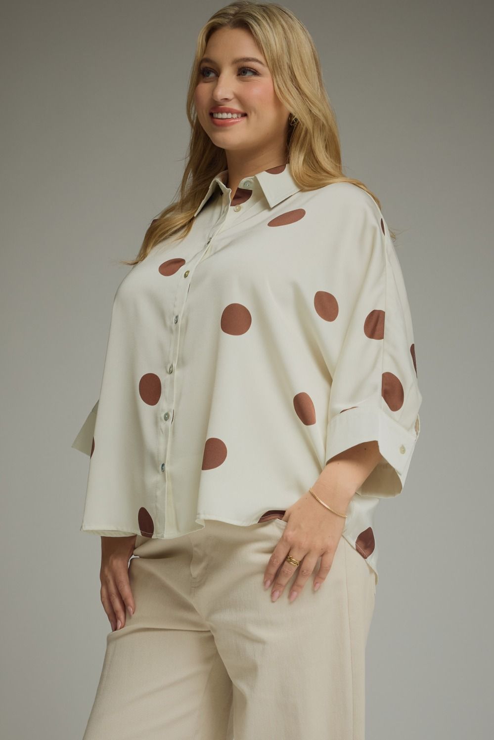 Lightweight plus size blouse for office and everyday wear