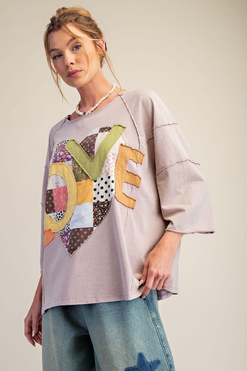 LOVE PATCH FRONT MINERAL WASHED TOP