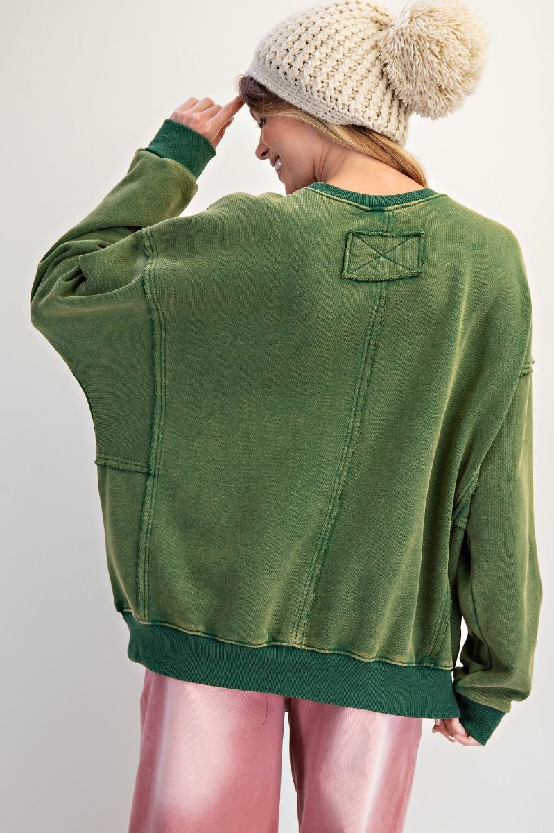 Strawberry Patches Terry Pullover By Easel