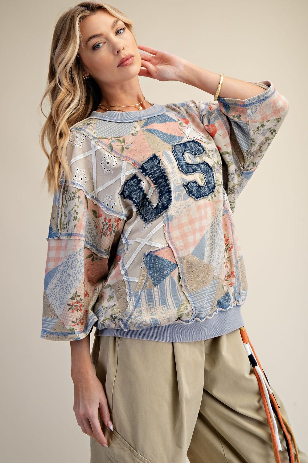 Americana Patchwork Pullover By Easel