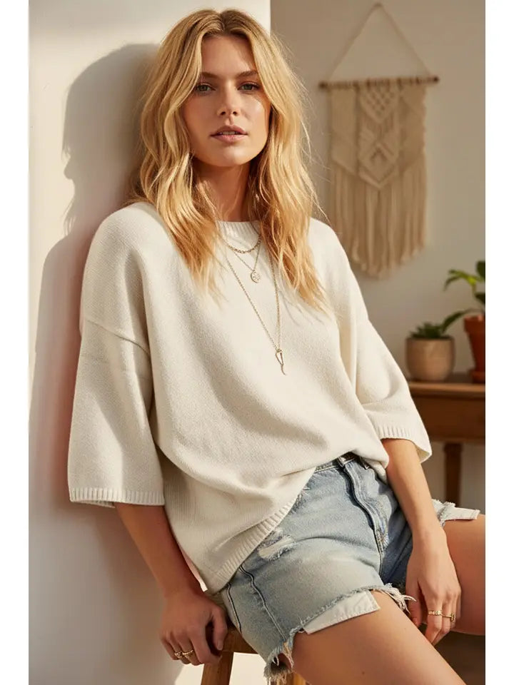 The Cozy Daydream Sweater Top By Sewn and Seen