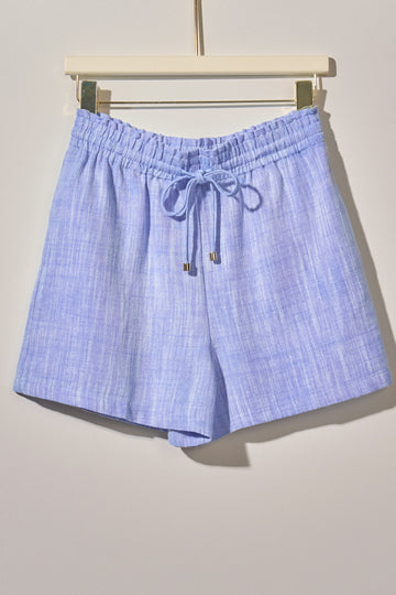 light blue linen lounge shorts women relaxed fit breathable summer shorts