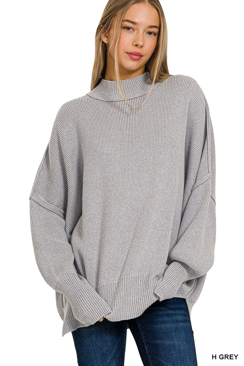 Side Slit Oversized Sweater