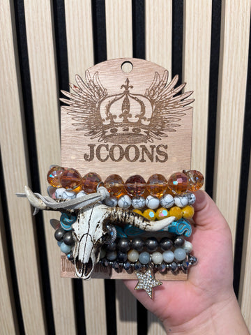 Rustic Prairie Charm Bracelet Stack