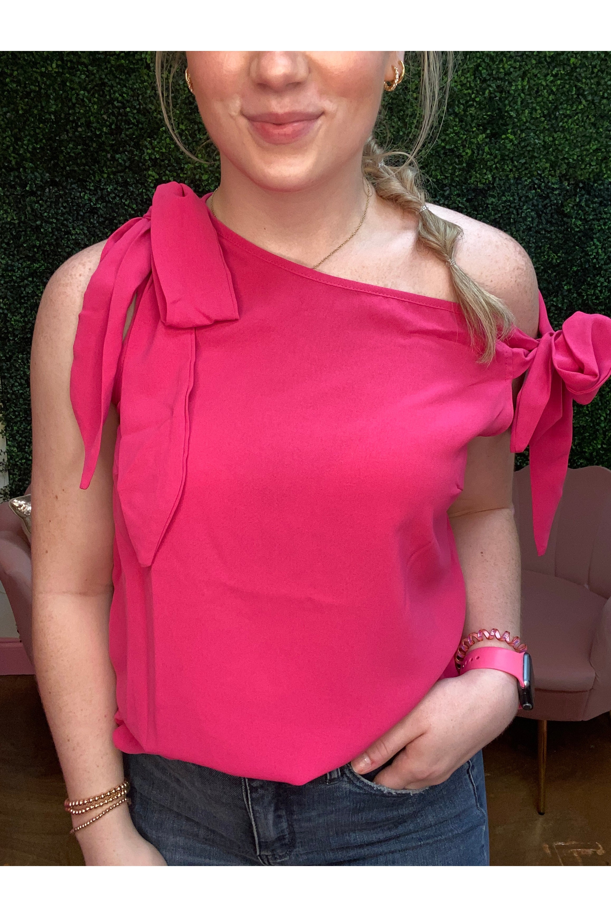 Neck Knot Side Blouse