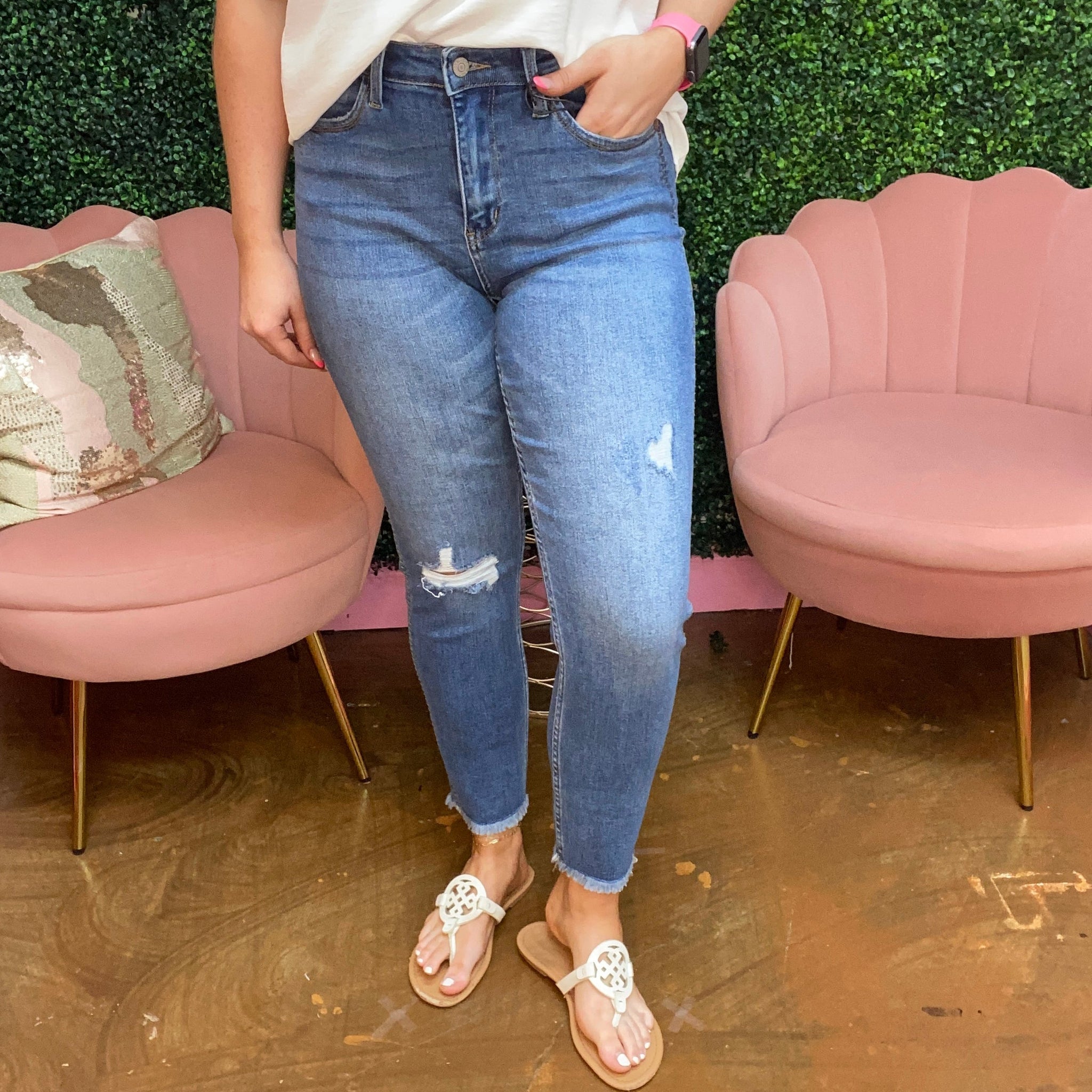 Judy Blue Howdy Embroidered Boyfriend Jeans (Full size run)
