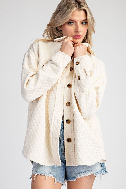 Textured Button Down Jacket