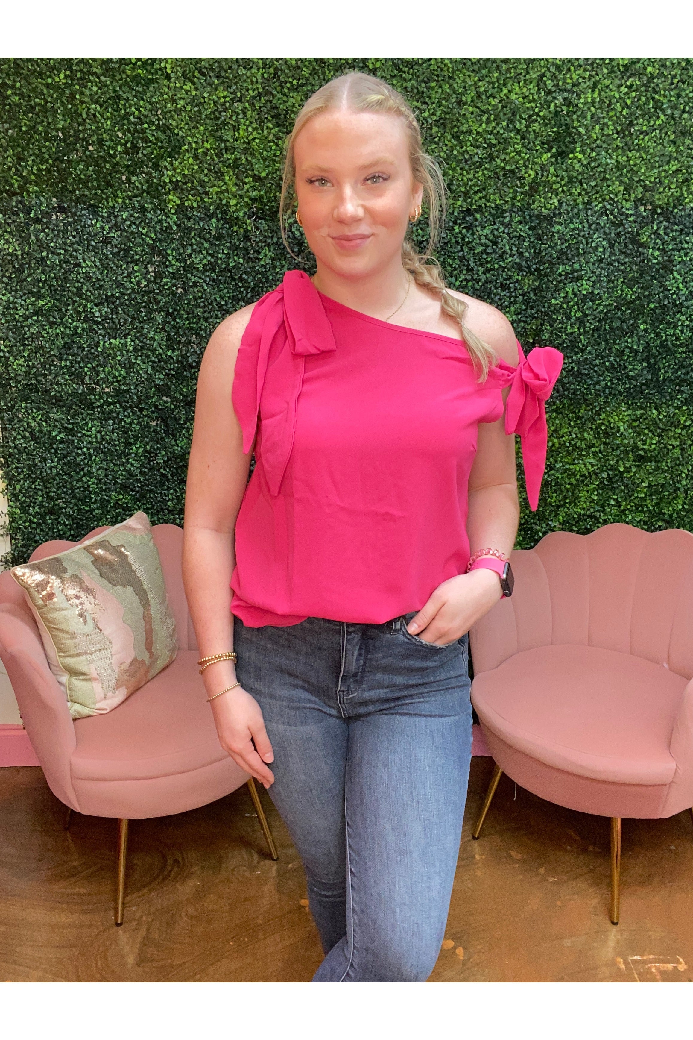 Neck Knot Side Blouse
