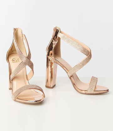 Penny rhinestone heel