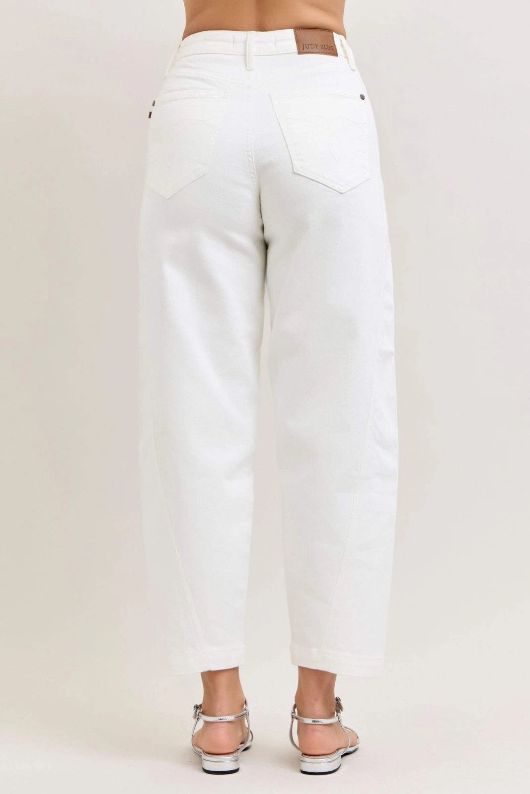 Judy Blue High Waist Rigid Magic White Barrel Denim Jeans 881155