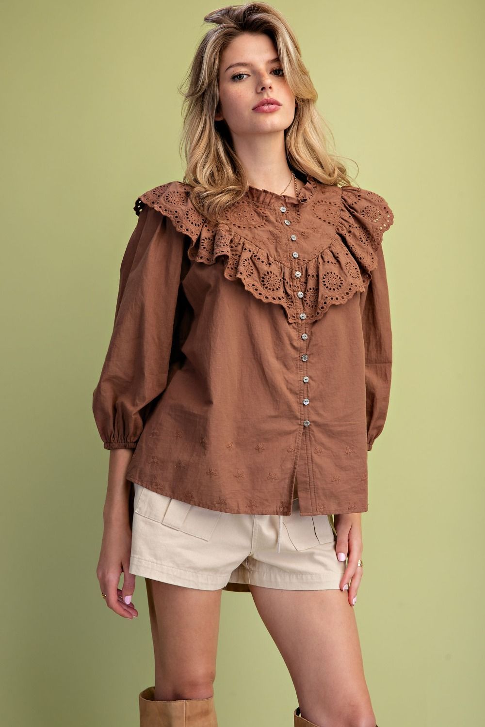 Autumn Bloom Crochet Blouse