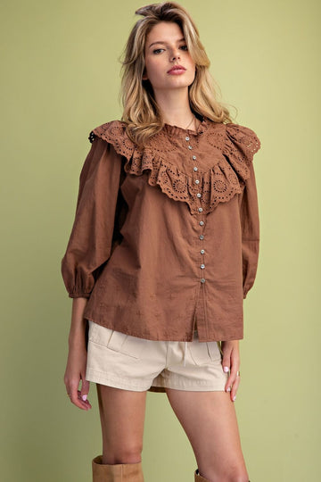 Autumn Bloom Crochet Blouse