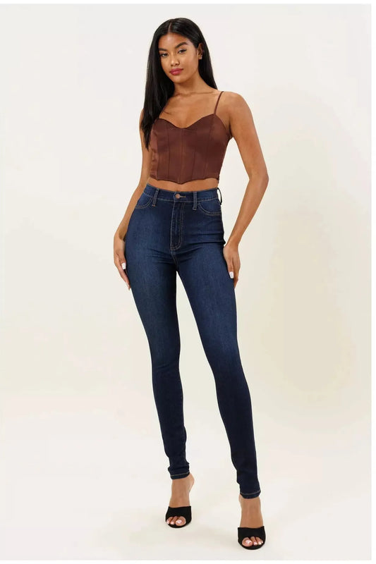 High Waisted Classic Skinny Pants