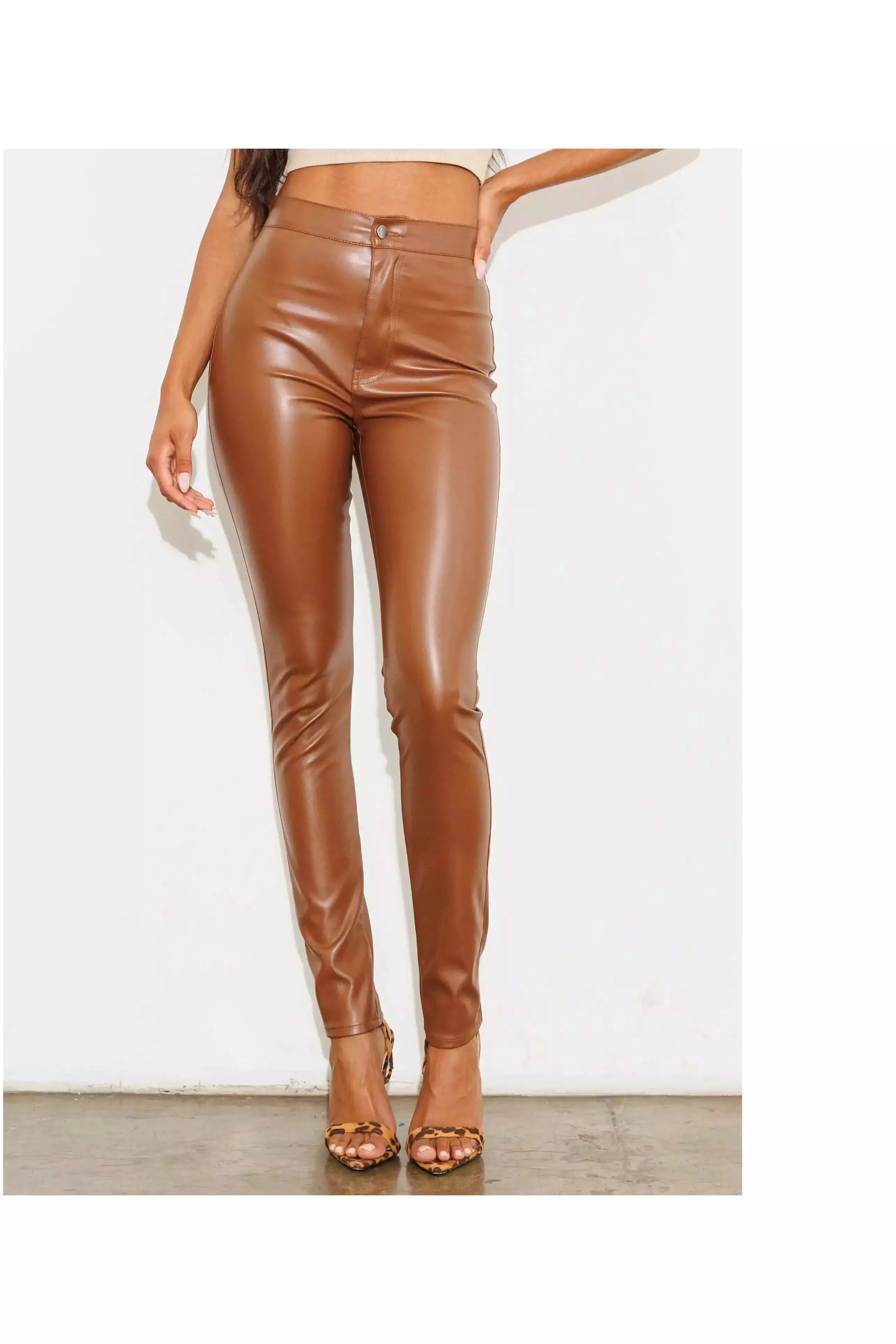 Hidden gem faux leather pants
