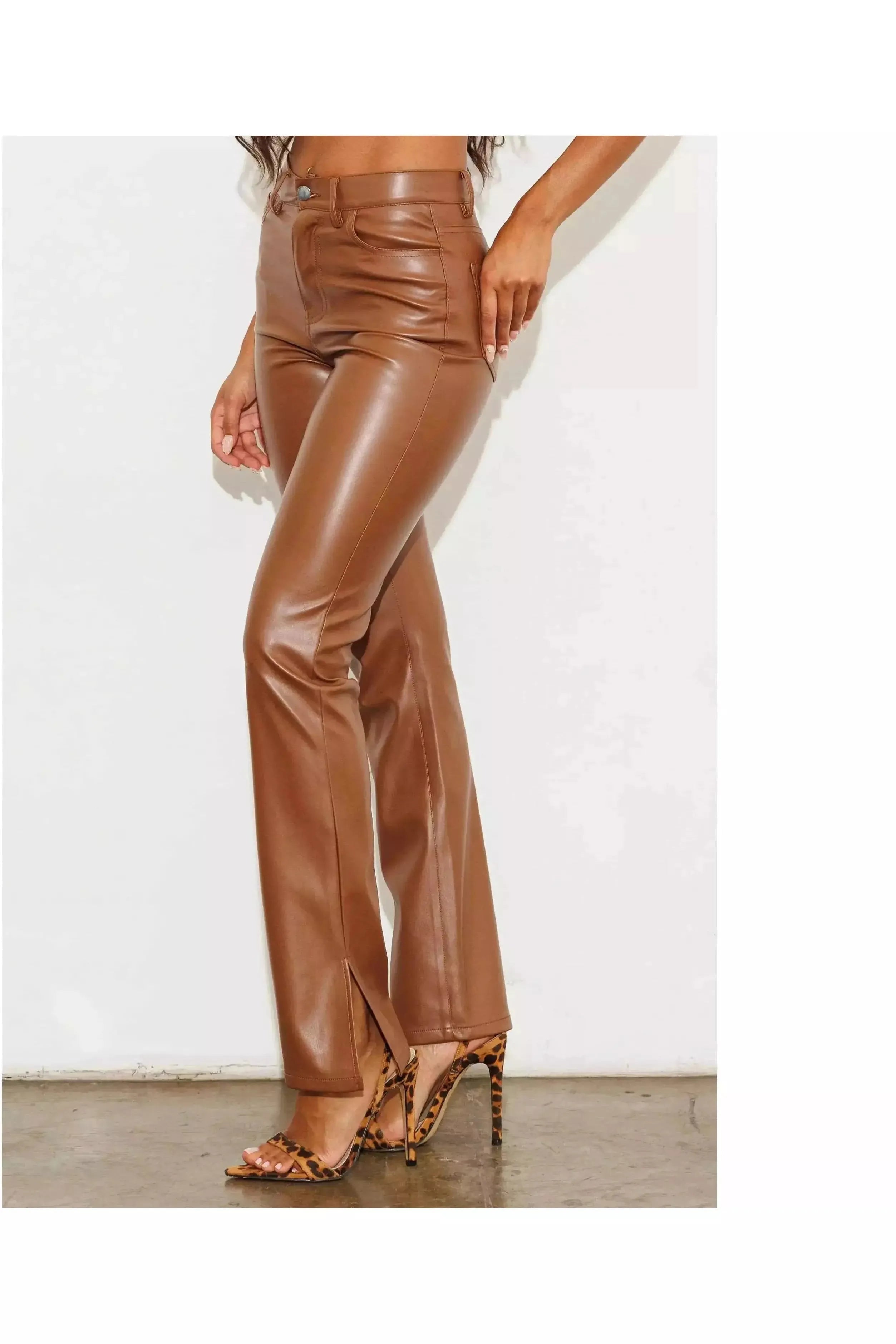 Hidden gem faux leather pants