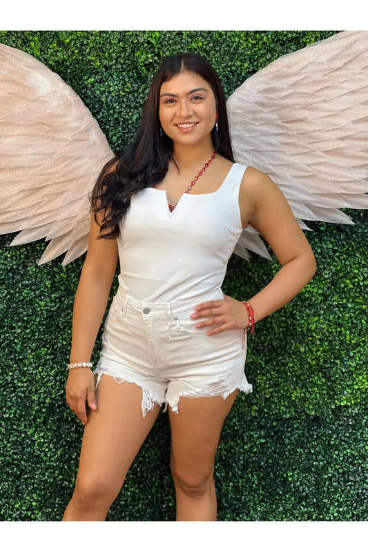 White V-Wire Bodysuit