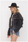 Washed Denim Extreme Studded Jacket